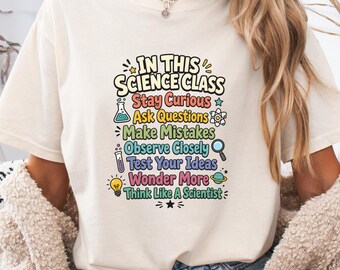 Comfort Colors Science Teacher Shirt, In This Science Class Tee, Colorful Science Teacher Gift, Back To School Science Teacher Shirt
