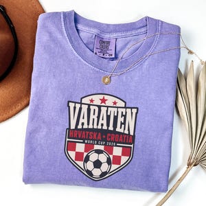Croatia Soccer Shirt Vatreni Hrvatska Checkerboard Tee, World Cup 2026 Croatia Football Fan Soccer Gift, Comfort Colors Soccer Tee image 11