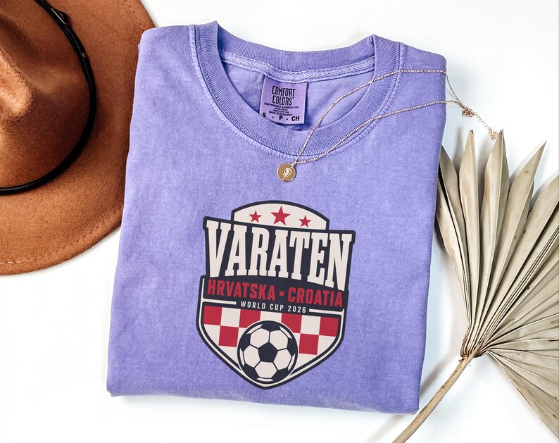 Croatia Soccer Shirt Vatreni Hrvatska Checkerboard Tee, World Cup 2026 Croatia Football Fan Soccer Gift, Comfort Colors Soccer Tee image 11