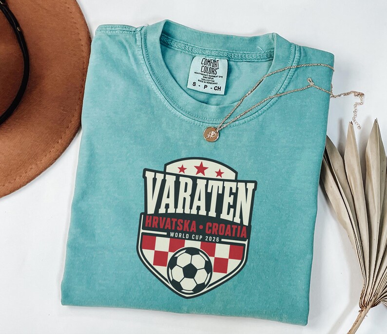 Croatia Soccer Shirt Vatreni Hrvatska Checkerboard Tee, World Cup 2026 Croatia Football Fan Soccer Gift, Comfort Colors Soccer Tee image 9