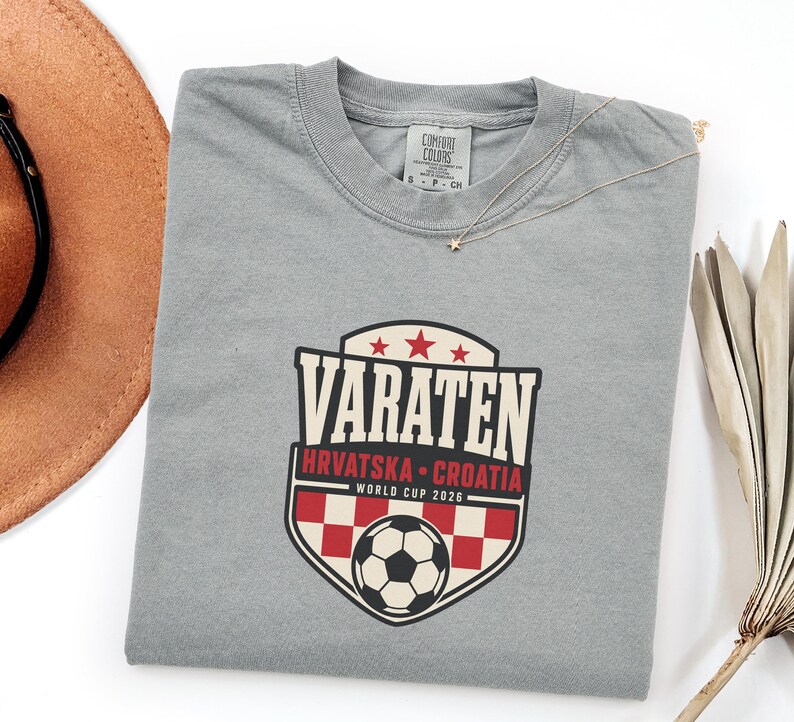 Croatia Soccer Shirt Vatreni Hrvatska Checkerboard Tee, World Cup 2026 Croatia Football Fan Soccer Gift, Comfort Colors Soccer Tee image 10