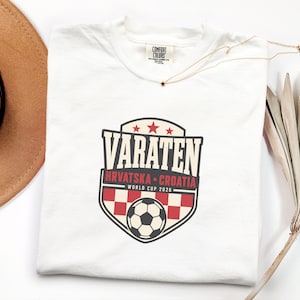 Croatia Soccer Shirt Vatreni Hrvatska Checkerboard Tee, World Cup 2026 Croatia Football Fan Soccer Gift, Comfort Colors Soccer Tee image 1