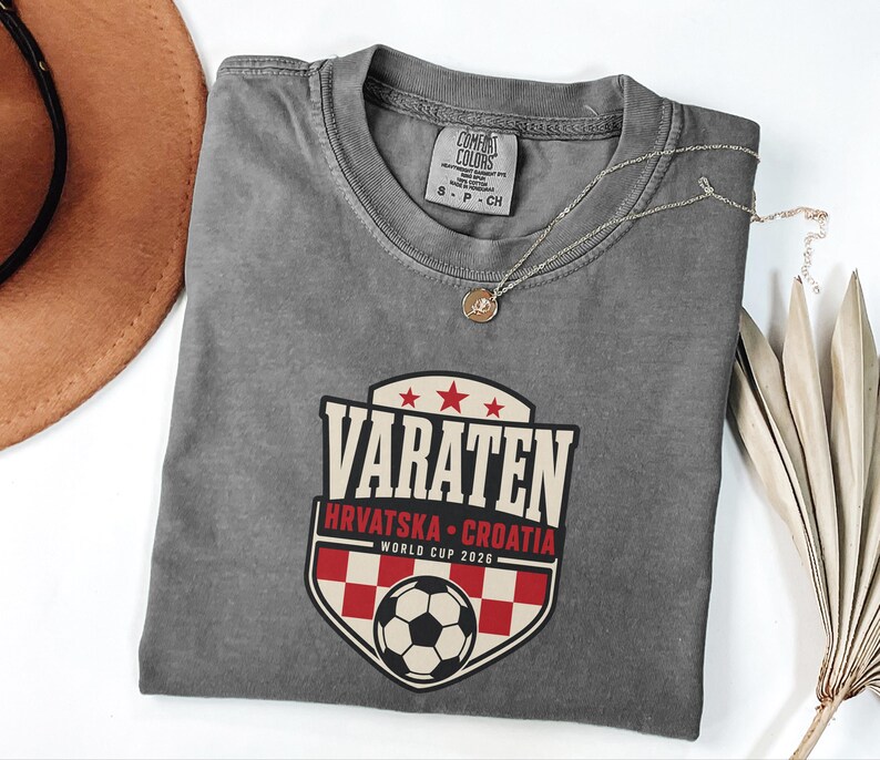 Croatia Soccer Shirt Vatreni Hrvatska Checkerboard Tee, World Cup 2026 Croatia Football Fan Soccer Gift, Comfort Colors Soccer Tee image 5