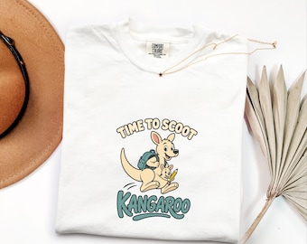 Time to Scoot Kangaroo Shirt: Cute Last Day of School Tee — Comfort Colors 1717
