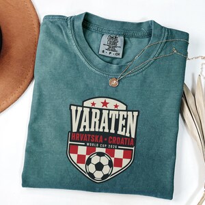 Croatia Soccer Shirt Vatreni Hrvatska Checkerboard Tee, World Cup 2026 Croatia Football Fan Soccer Gift, Comfort Colors Soccer Tee image 8