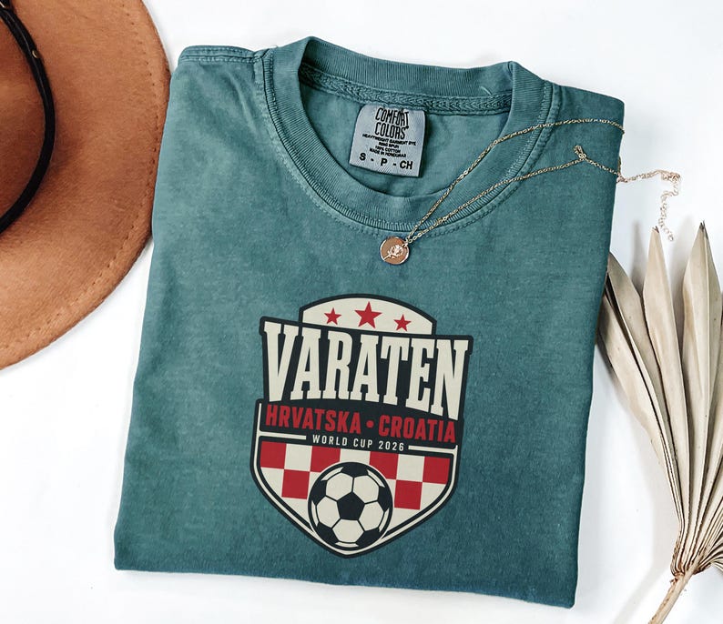 Croatia Soccer Shirt Vatreni Hrvatska Checkerboard Tee, World Cup 2026 Croatia Football Fan Soccer Gift, Comfort Colors Soccer Tee image 8