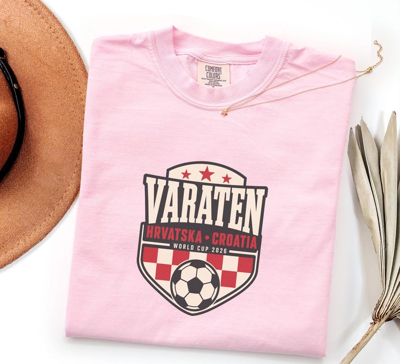 Croatia Soccer Shirt Vatreni Hrvatska Checkerboard Tee, World Cup 2026 Croatia Football Fan Soccer Gift, Comfort Colors Soccer Tee image 12