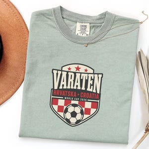 Croatia Soccer Shirt Vatreni Hrvatska Checkerboard Tee, World Cup 2026 Croatia Football Fan Soccer Gift, Comfort Colors Soccer Tee image 7