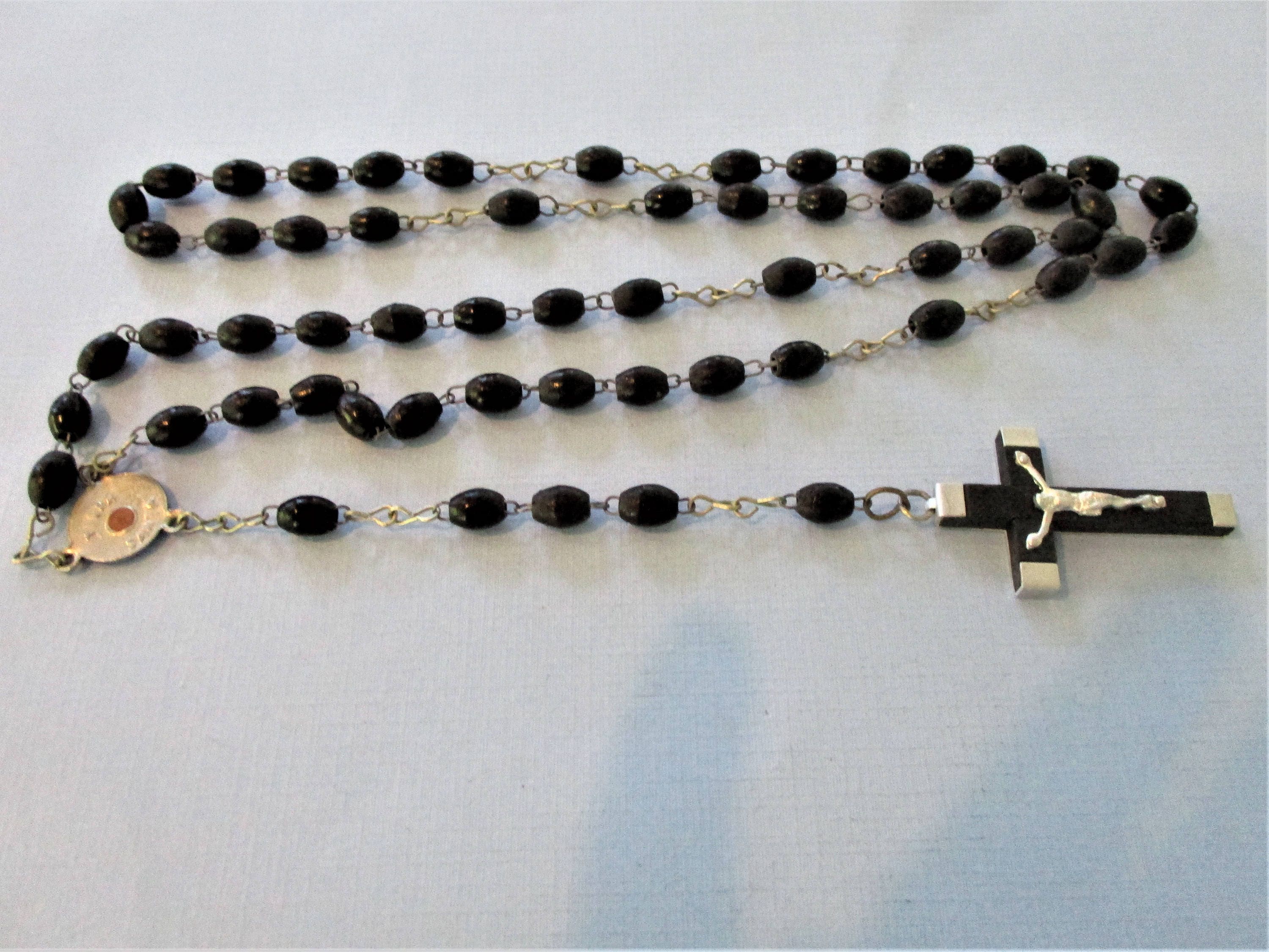 Antique Relic Rosary Beads Antique Rosaries Ebony Rosary Etsy