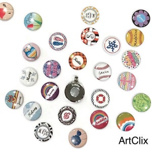 ArtClix® Perfect Fit Magnetic Pendant Trays One Inch Buttons Perfect Size for Standard Golf Markers Bridesmaid Gifts Holiday Gift image 2