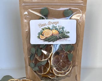 Clean Breeze Simmer Pot Kit – Lemon • Rosemary • Eucalyptus | Natural Home Scent | Non-Toxic Air Freshener