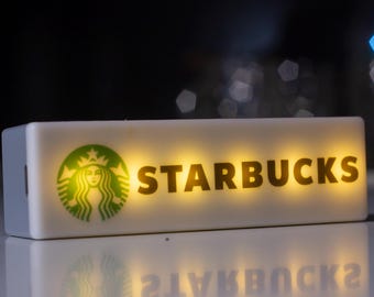 スターバックスコーヒーをイメージしたライトボックス型LEDランプ