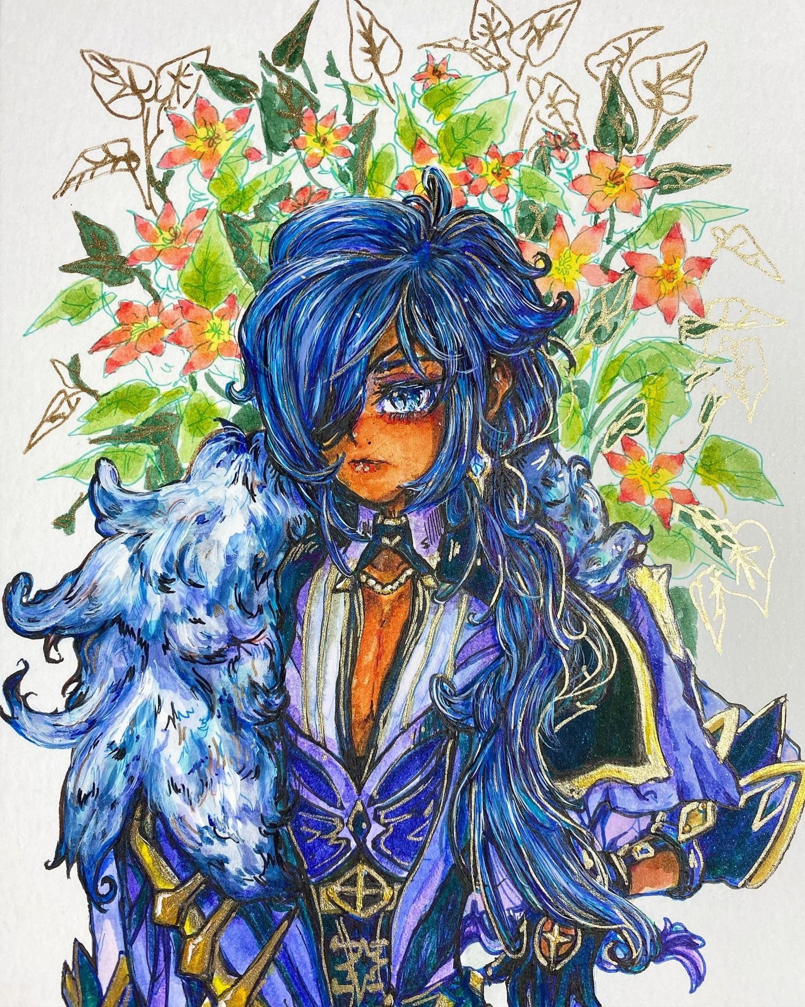 Genshin Impact Kaeya & Calla Lillies Etsy Nederland