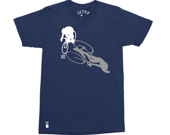 Montage Rad Cycle T-Shirt en bleu marine