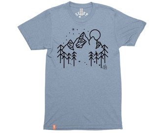 Setup Outdoors - Premium Heather T-Shirt - Climbing Hiking Gift