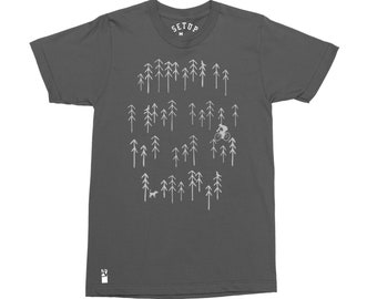 Setup Pine Bicycle T-Shirt in Charcoal
