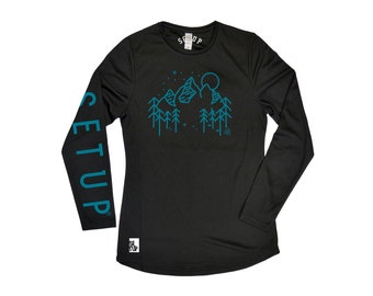 Configuration Outdr MTB FastDry Womens Mountain Bike Jersey en Noir