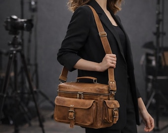 Handgefertigte Umhängetasche aus Vollleder | Vintage Crossbody-Reise