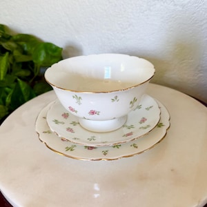 Antique 1906 Shelley Dorothy Shape Replacement Pieces – Fleur-de-Lys & Pink Rose Pattern 7926