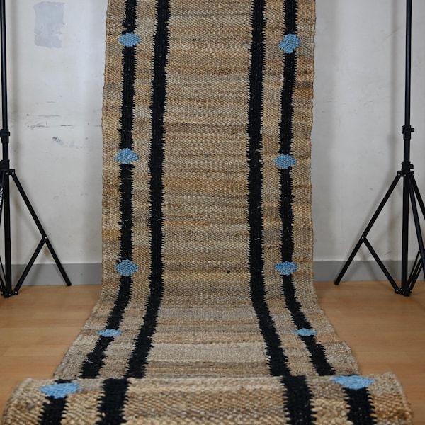 Hemp Runner Rug - Vintage Kitchen Custom Size Sisal Area Outdoor Handwoven Indian Jute Braided Entryway Hallway Bedside stair Runner Rug