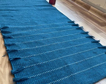 Organic Natural Cotton Mat Yoga, Pilates, Fitness, and Meditation Yoga mat Eco-Friendly Non-Slip Exercise Mat Yoga