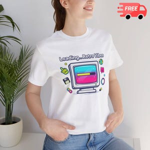 Loading...Retro Vibes Pixel Art Tee | Y2K Retro Computer Nostalgia