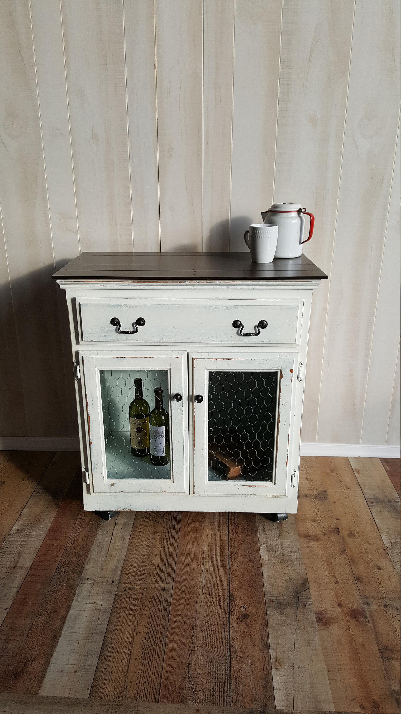 PICK UP ONLY, Vintage cabinet coffee bar, farmhouse storage cabinet
