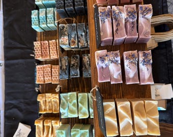 Mix + Match 4 Tallow & Goat Milk Soap Bars | Tallow Bars Body Face Hands Everyday Soap Gentle | Non toxic Essential Oil | Sampler set Gift