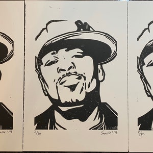 METHOD Man Linocut Block Print