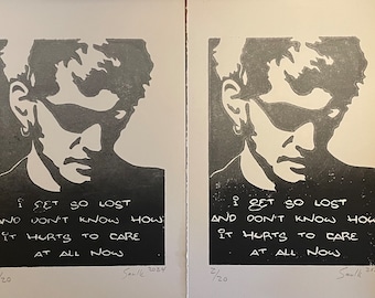 Layne Staley “Don’t Follow” Linocut Block Print - Second Edition