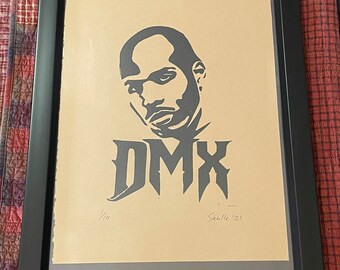 DMX “Ruff Ryder” Linocut Block Print