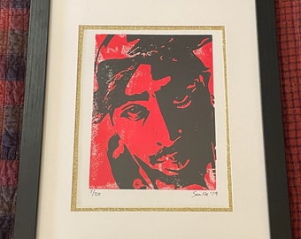 Tupac Shakur "Thug Life" Linocut Block Print