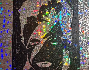 David Bowie “Starman” Linocut Block Print Foil