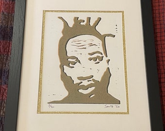 Ol’ Dirty Bastard “ODB” Linocut Block Print