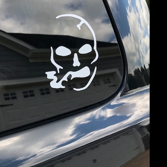 skull car with cigarette Smoking Skull Vinyl Decal