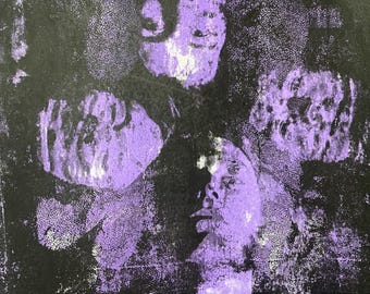 Unique Purple Led Zeppelin Gel Print