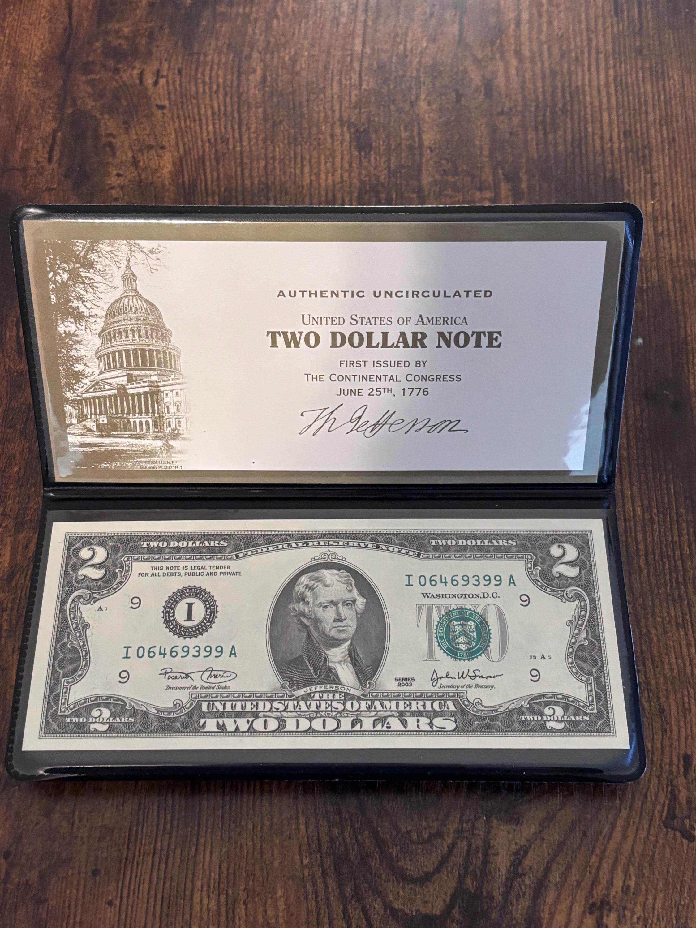 Us Mint | Office | Lot Of 3 27a 2 Dollar Bills Crisp Notes Uncirculated Low Sequential Numbers 65c008b414d7a614f7c8ae88