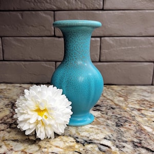 1927 Rookwood Pottery #2972 Spräcklig blå 5,5" knoppvas