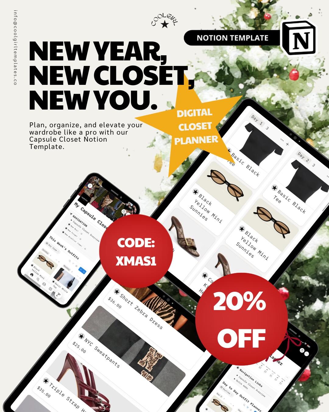 Capsule Closet-notion Outfit Planner Template - Etsy