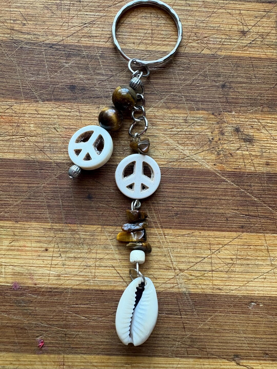 Peace Sign Keychain - Etsy
