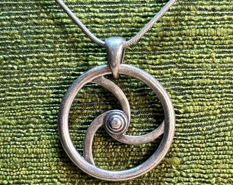 Carriage Brake Wheel Pendant in Sterling Silver