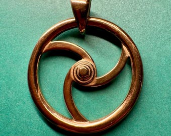 Carriage Brake Wheel Pendant in Sterling Silver