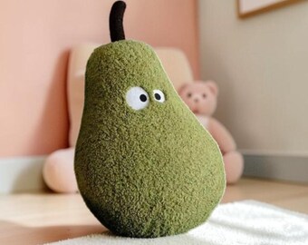Pear Shaped Plush Cushion Pillow | Soft Fruit Seat Back Home Decor