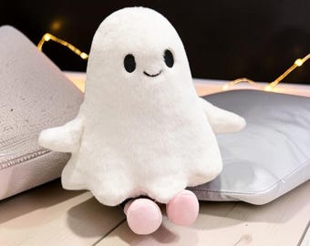 Peluche de fantasma de 32 cm / Suave, color blanco, decoración de Halloween, relleno de algodón PP