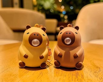 Capybara Squeeze Keychain | Bubble Fidget Toy, Backpack Charm, Stress Relief Pendant