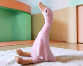 Peluche de ganso de cuello largo de 35 cm / Suave animal de peluche, compañero ave