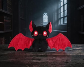 Soft Pumpkin Bat Plush Toy | Spooky Halloween Stuffed Animal, Fall Decor