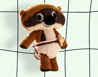 Flying Squirrel Plush Toy 28cm | Soft Brown Stuffed Animal for Kids