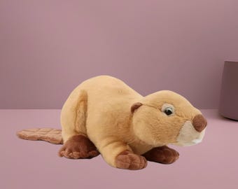 Lifelike Beaver Plush Toy | Realistic Stuffed Animal, Soft Cozy Comfort