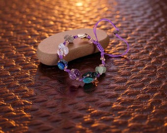 Pulsera del zodiaco Sagitario / Amatista, lapislázuli y labradorita / Pulsera de piedras preciosas naturales / Joyería con piedras de nacimiento